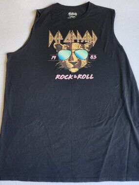 Def Leppard 1983 Rock & Roll Leopard Graphic Tank Top XL